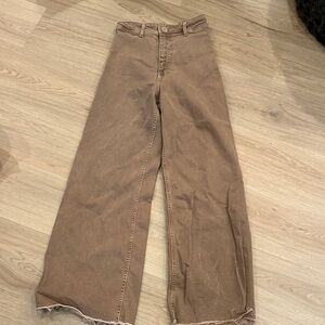 Zara Brown Flare & Wide Leg Jeans
